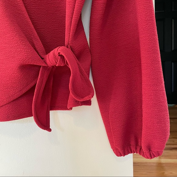 Madewell TExTURE & THREAD Wrap Top - Picture 4 of 10